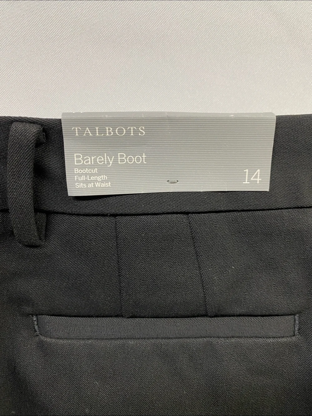 Talbots Black Women's Barely Boot Dress Pants Size 14 NWT